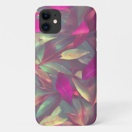 Capa Para iPhone 11 Belo padrão de folhas iridescentes