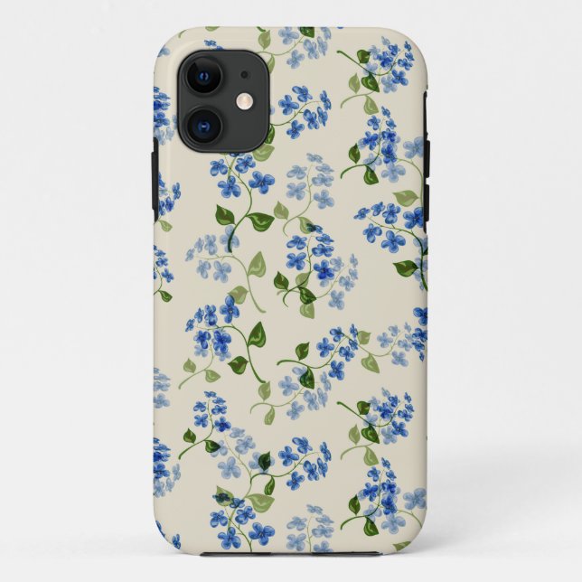 Capa Para iPhone 11 Belo padrão floral sem costura (Verso)