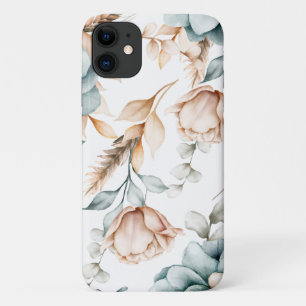 Capa Para iPhone 11 Belo padrão floral sem costura com vinheta