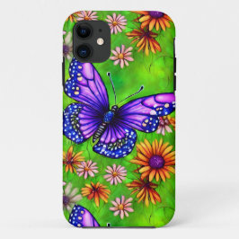 Capa Para iPhone 11 Belo Prado Flor de Borboleta