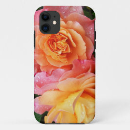 Capa Para iPhone 11 Belo rosa e rosa laranja