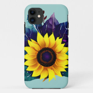 Capa Para iPhone 11 Belo Solteiro Aberto Girassol
