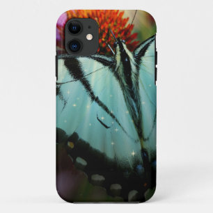 Capa Para iPhone 11 Belo Turquesa Borboleta