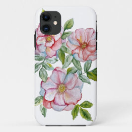 Capa Para iPhone 11 Belos rosas de aquarela realistas.
