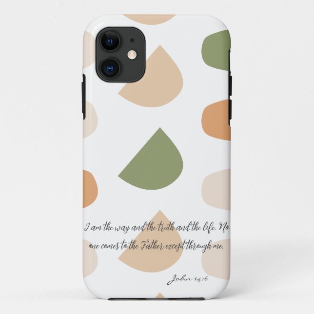 Capa Para iPhone 11 Benditos Enfeites em Tons Pastéis Cristãos Case (Verso)