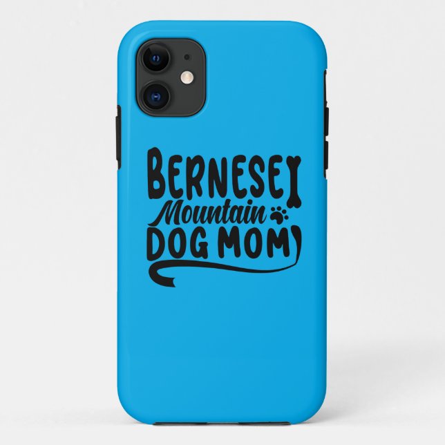 Capa Para iPhone 11 Bernese Puppy Mãe, Bernese Dog Mãe, Bernese Mãe (Verso)