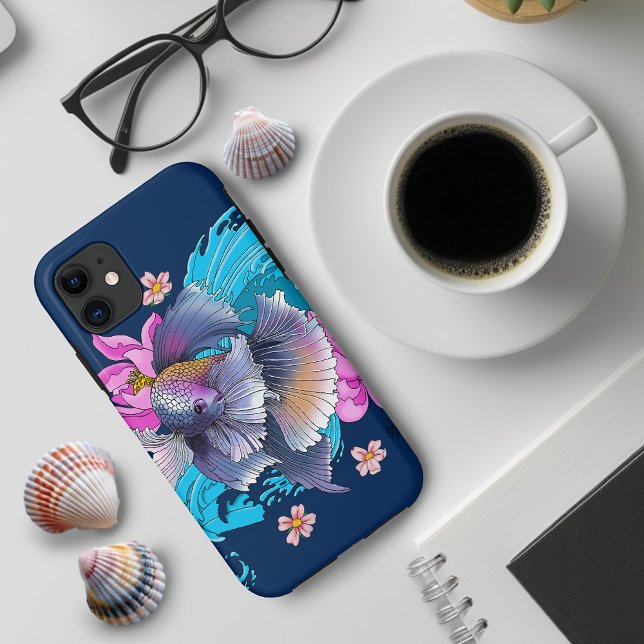 Capa Para iPhone 11 Betta Siamese Fighting Fish (Criador carregado)