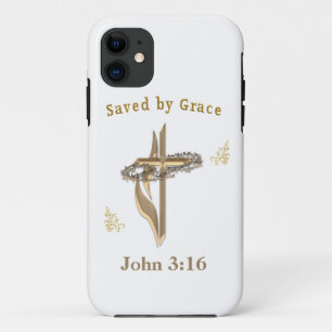 Capa Para iPhone 11 Bíblia Verso salvo pela Grace