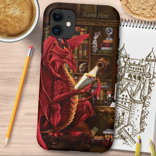 Capa Para iPhone 11 Biblioteca Podcast Dragon (Criador carregado)