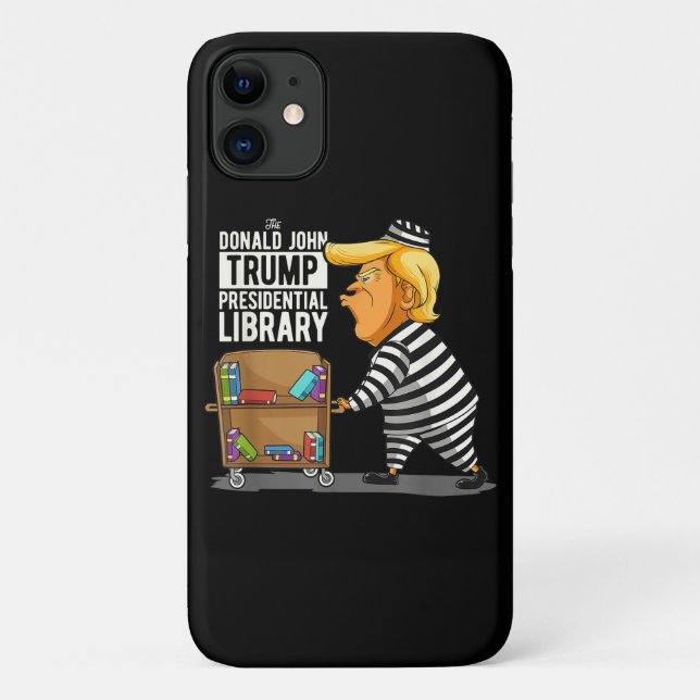 Capa Para iPhone 11 Biblioteca Presidencial Trump Prisão (Verso)