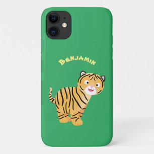 Capa Para iPhone 11 Bicho de tigre feliz e bonito