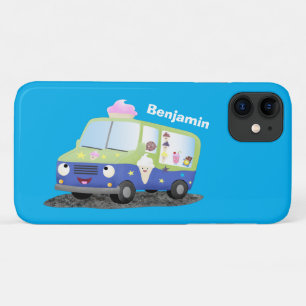 Capa Para iPhone 11 Bicicleta de caminhão de sorvete feliz