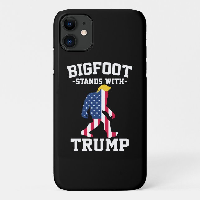 Capa Para iPhone 11 Bigfoot Com Eleições Trump 2024 (Verso)