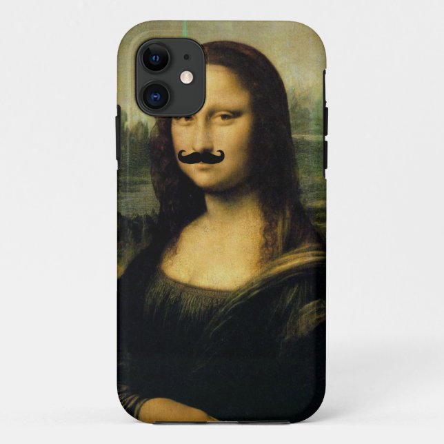 Capa Para iPhone 11 Bigode Mona Lisa (Verso)