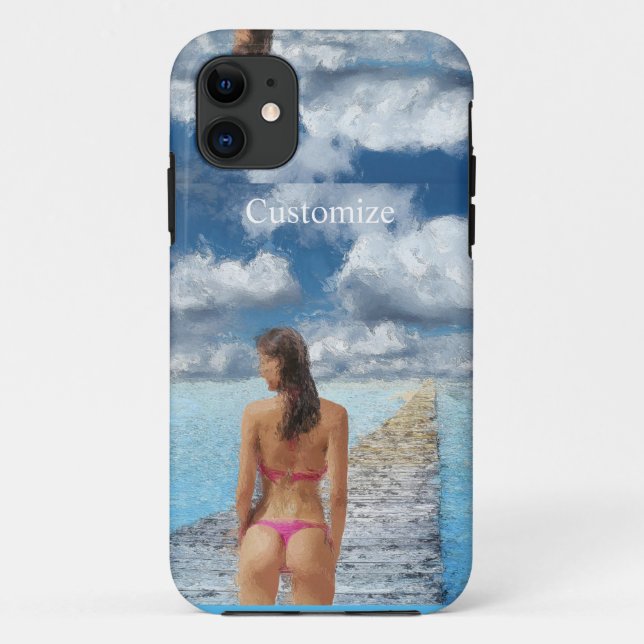 Capa Para iPhone 11 Bikini Girl Thunder_Cove (Verso)