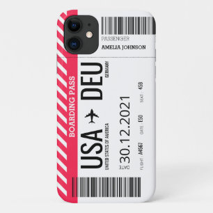 Capa Para iPhone 11 Bilhete de Embarque Plane (Personalizar)