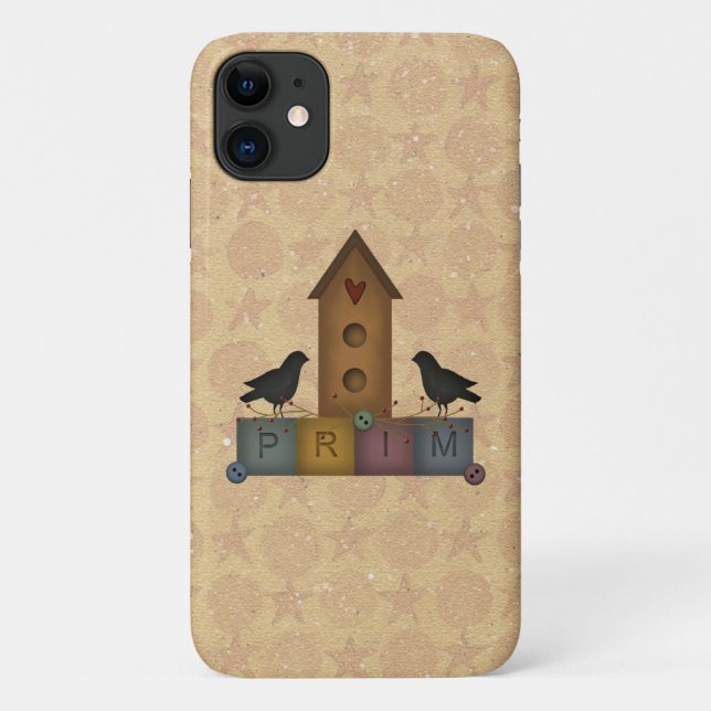 Capa Para iPhone 11 Birdhouse Primitivo (Verso)