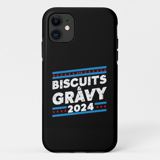 Capa Para iPhone 11 Biscoitos e Gravy 2024 Eleição Presidencial (Verso)