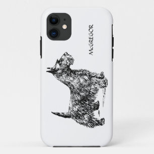 Capa Para iPhone 11 Black Scottie Scottish Terrier Dog Brey Custom