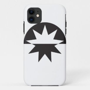 Capa Para iPhone 11 Black White Deco Star Sunburst