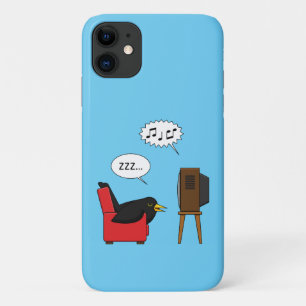 Capa Para iPhone 11 Blackbird dormindo em frente à banda desenhada da