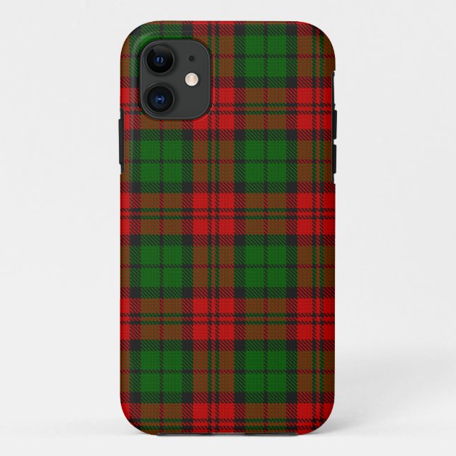 Capa Para iPhone 11 Blackwatch Campbell Tartan Red Green Xadrez (Verso)
