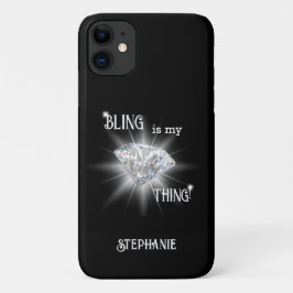 Capa Para iPhone 11 Bling É Minha Coisa Diamante Sparkle