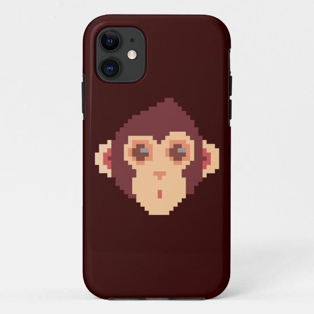 Capa Para iPhone 11 Bloco de anotações com formato de macaco giro (Verso)