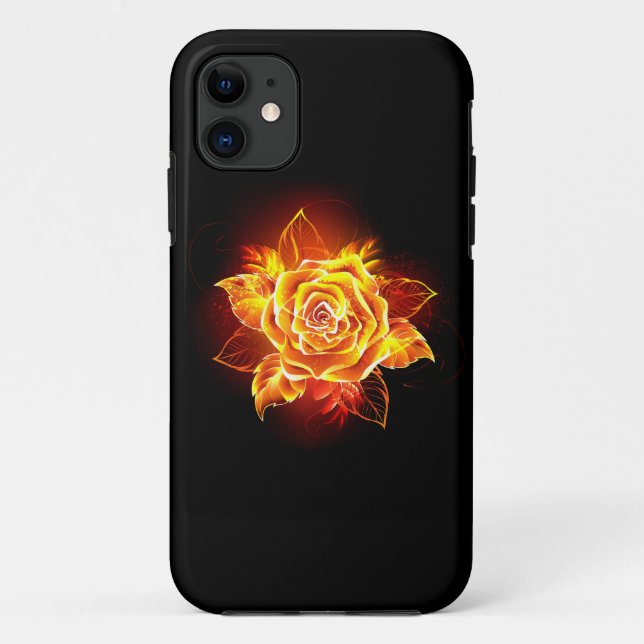 Capa Para iPhone 11 Blooming Fire Rosa (Verso)