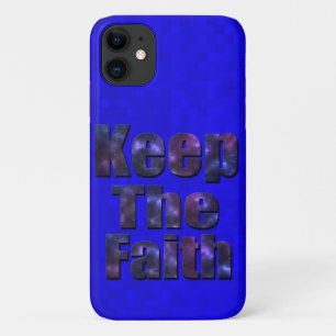 Capa Para iPhone 11 Blue Keep The Faith Logo (Fique Com O Logotipo Da