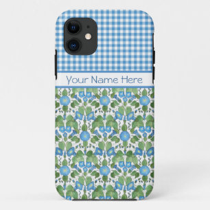 Capa Para iPhone 11 Blue Morning Glory Gingham iPhone 5/5s Xtreme Case