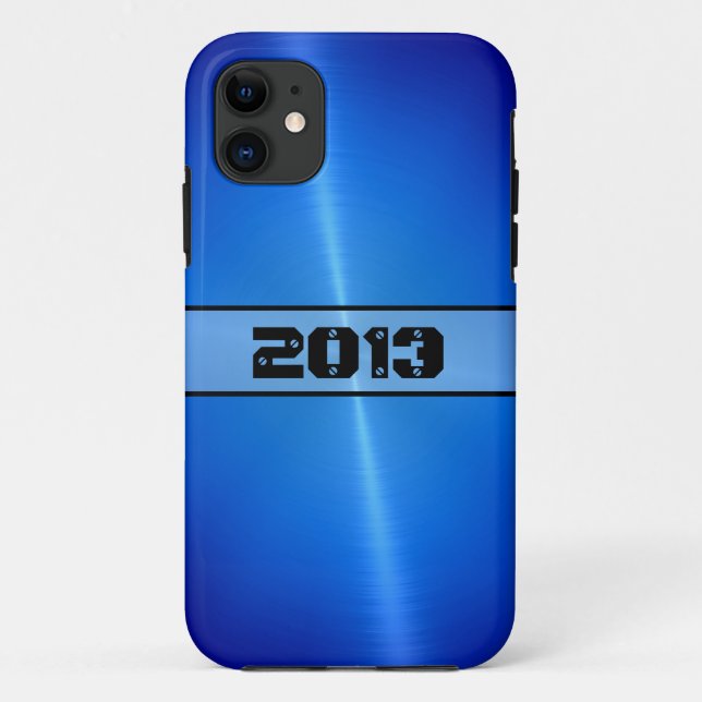 Capa Para iPhone 11 Blue Shinless Steel Metal 9 (Verso)