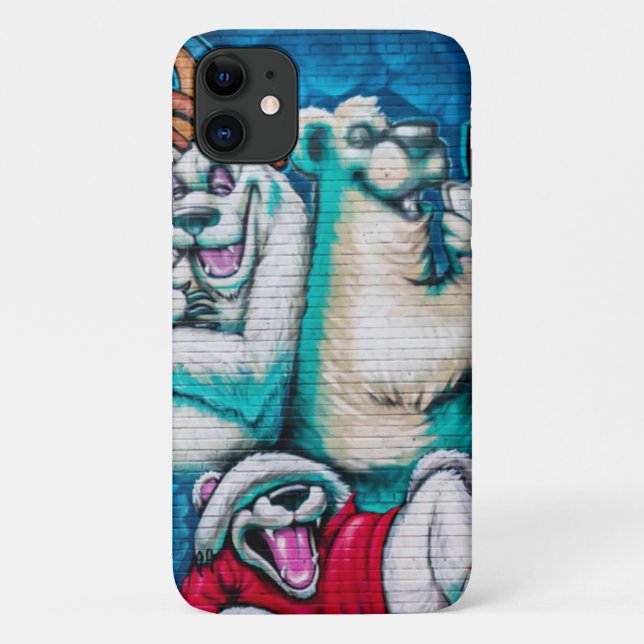 Capa Para iPhone 11 Blues rindo Divertido Três Ursos (Verso)