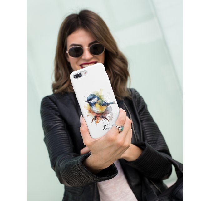 Capa Para iPhone 11 Bluetit bonito em uma ramificação, personalizado (Criador carregado)