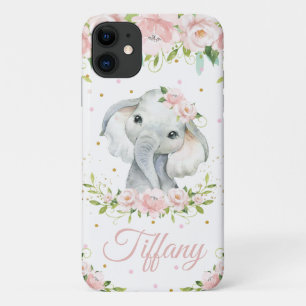 Capa Para iPhone 11 Blush De Elefante Cinzento Cinzento Branco