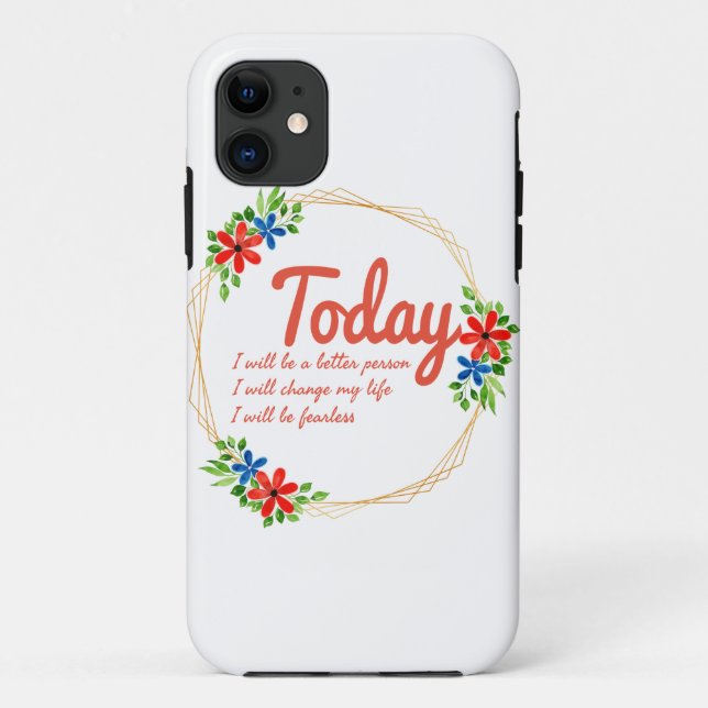 Capa Para iPhone 11 boas e positivas citações para o sucesso (Verso)