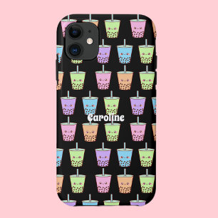 Capa Para iPhone 11 Boba Milk Tea Flavors