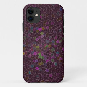 Capa Para iPhone 11 Boho Cranberry Revestimento Quadriculado Gráfico É
