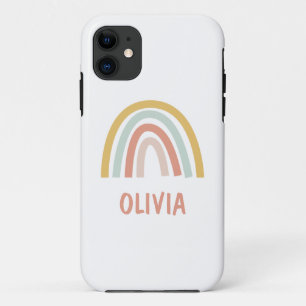 Capa Para iPhone 11 Boho Pastel Rainbow Personalizado