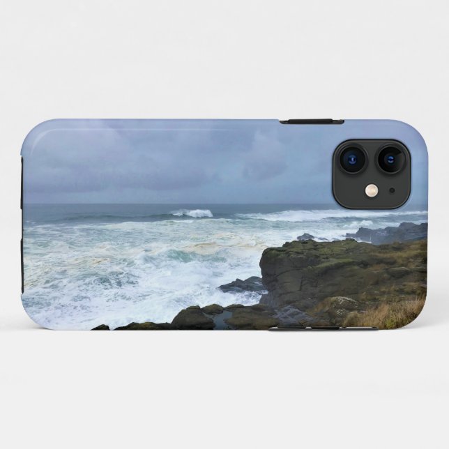 Capa Para iPhone 11 Boiler Bay State Wayside, Depoe Bay, Oregon (Verso (horizontal))