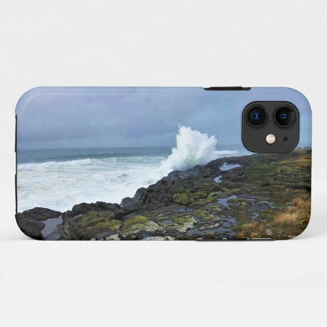 Capa Para iPhone 11 Boiler Bay State Wayside, Depoe Bay, Oregon (Verso (horizontal))