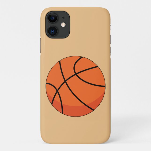 Capa Para iPhone 11 Bola de Basquete de Cartoon (Verso)