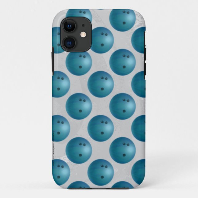Capa Para iPhone 11 Bola de boliche azul (Verso)
