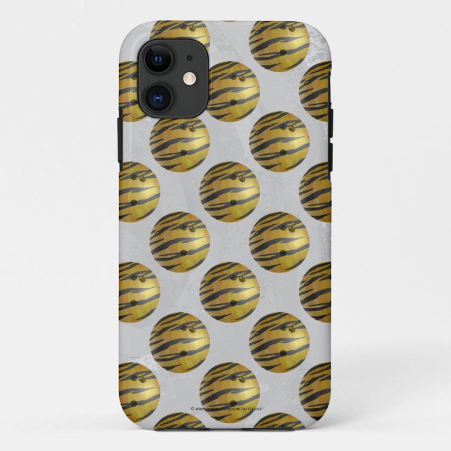 Capa Para iPhone 11 Bola de boliche Tigre Amarelo (Verso)