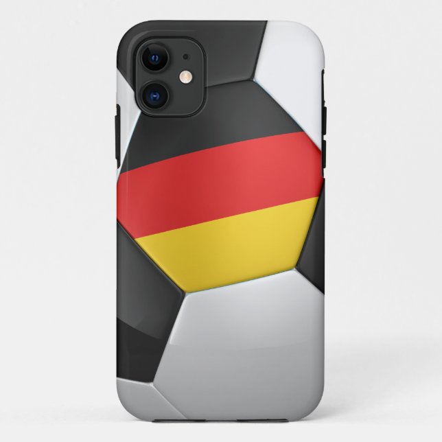 Capa Para iPhone 11 Bola de futebol de Alemanha (Verso)