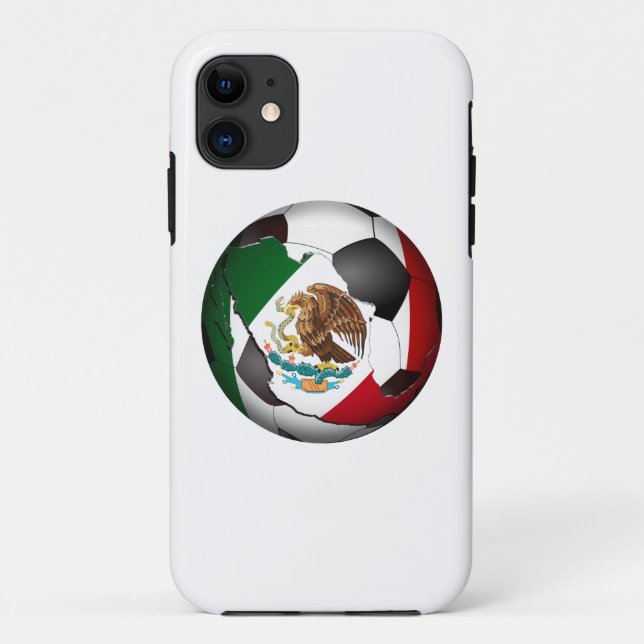 Capa Para iPhone 11 Bola de Futebol do México (Verso)