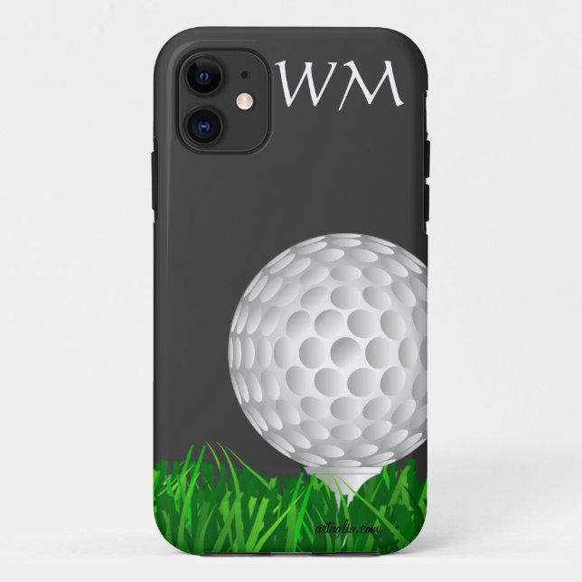 Capa Para iPhone 11 Bola de golfe, personalizada, golfe (Verso)