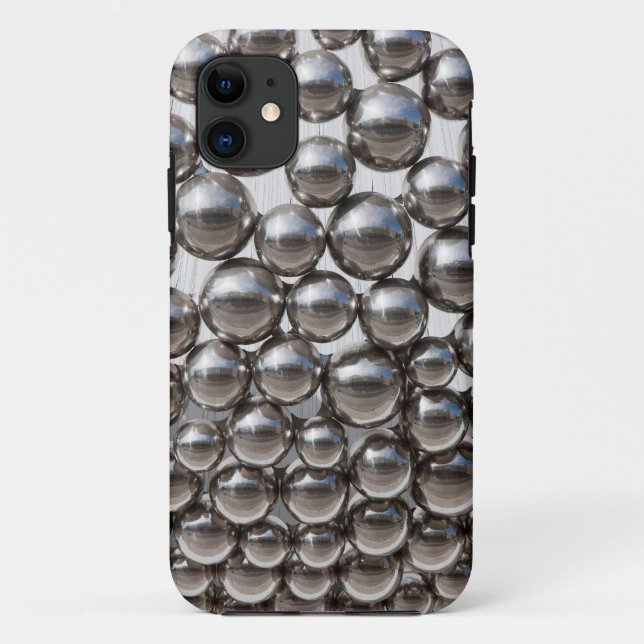 Capa Para iPhone 11 Bolas de prata (Verso)