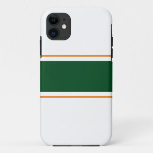 Capa Para iPhone 11 Bold Camp Green Orange Racing On White