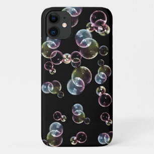 Capa Para iPhone 11 bolhas coloridas translúcidas design